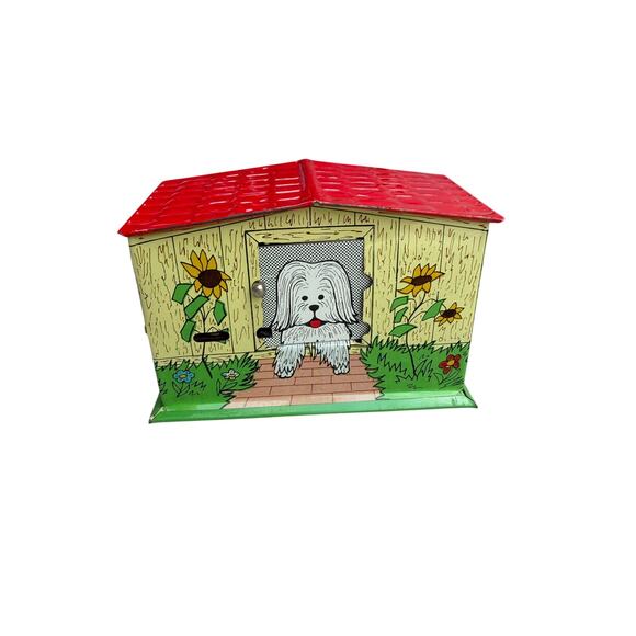 Other Other - Vintage Tin Litho Dog House Mechanical Coin Bank
Made in Hungary